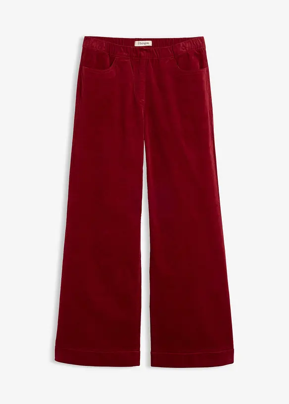 High-Waist-Cordhose aus Baumwoll-Mix in rot von vorne - bonprix High-Waist-Cordhose aus Baumwoll-Mix in rot von vorne - bonprix