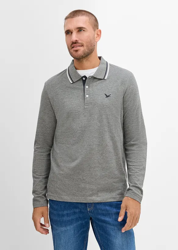 Poloshirt aus reiner Bio-Baumwolle (2er Pack) in rot von vorne (im Anschnitt) - bonprix