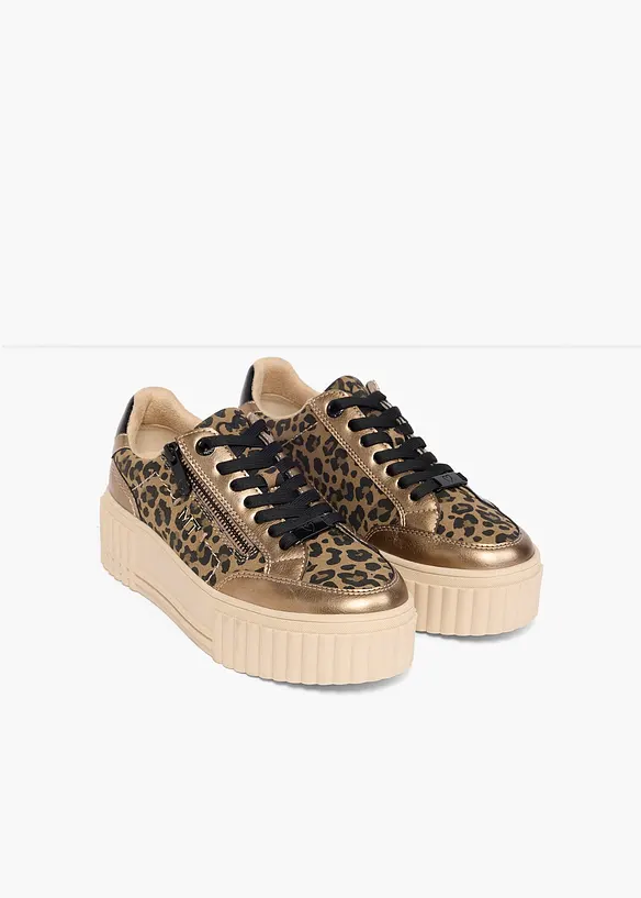 Marco Tozzi Sneaker im Retrolook in gold - Marco Tozzi