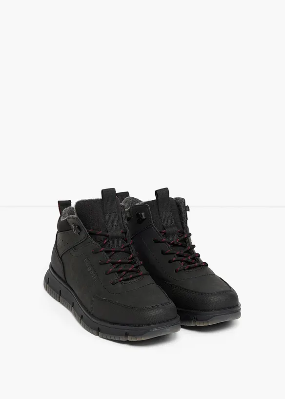 Bugatti Schnürboots mit Profilsohle in schwarz - Bugatti