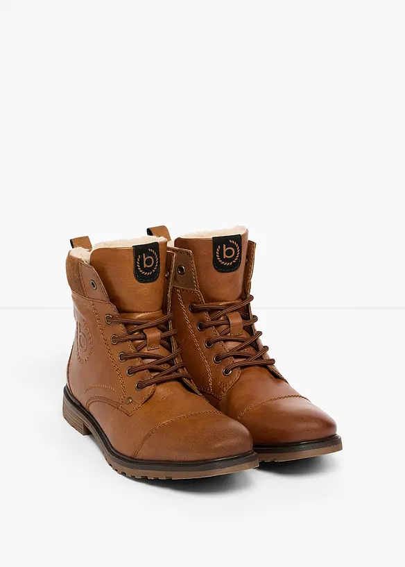 Gefütterte Bugatti Schnürboots in braun - Bugatti