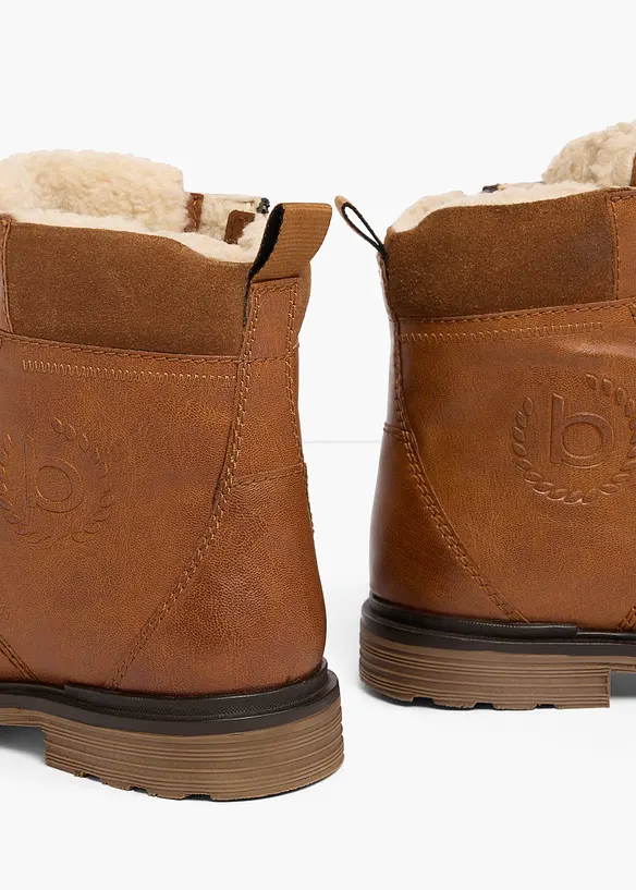 Gefütterte Bugatti Schnürboots in braun - Bugatti