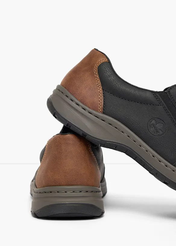 Rieker Komfort-Slipper in bequemer Weite in schwarz - Rieker