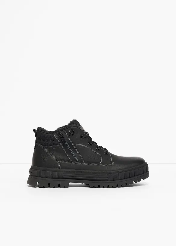 Tom Tailor Schnürboots mit Profilsohle in schwarz - Tom Tailor