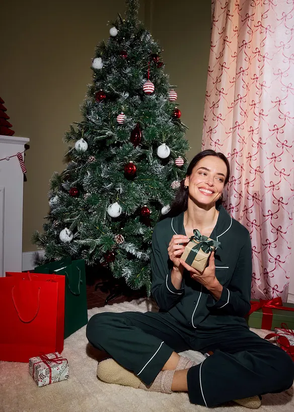 LED-Weihnachtsbaum mit Kunstschnee in grün (Ambiente) - bonprix