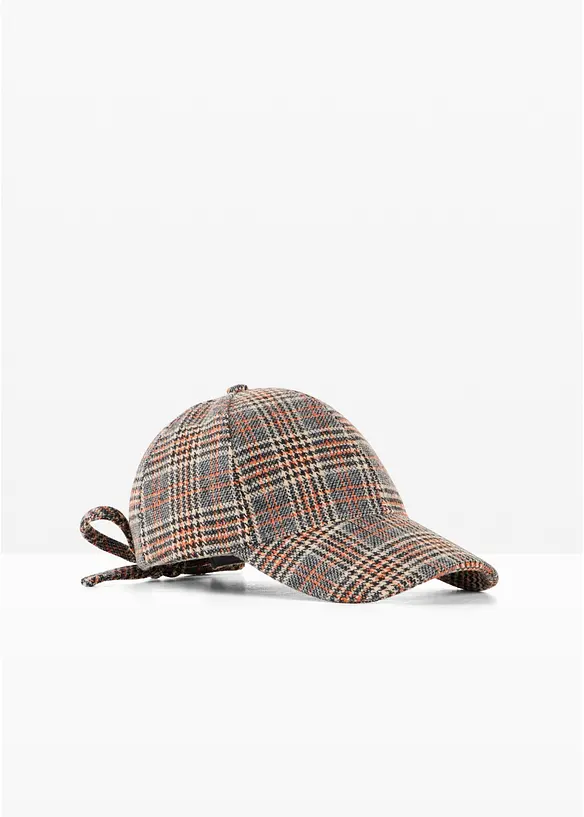 Cap mit Schleife in braun von vorne - bonprix