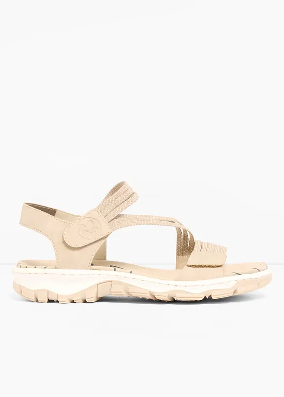 Rieker Komfort-Trekkingsandalen mit elastischen Riemen in beige - Rieker