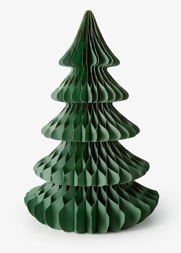 Deko-Papier-Weihnachtsbaum in grün von vorne - bonprix