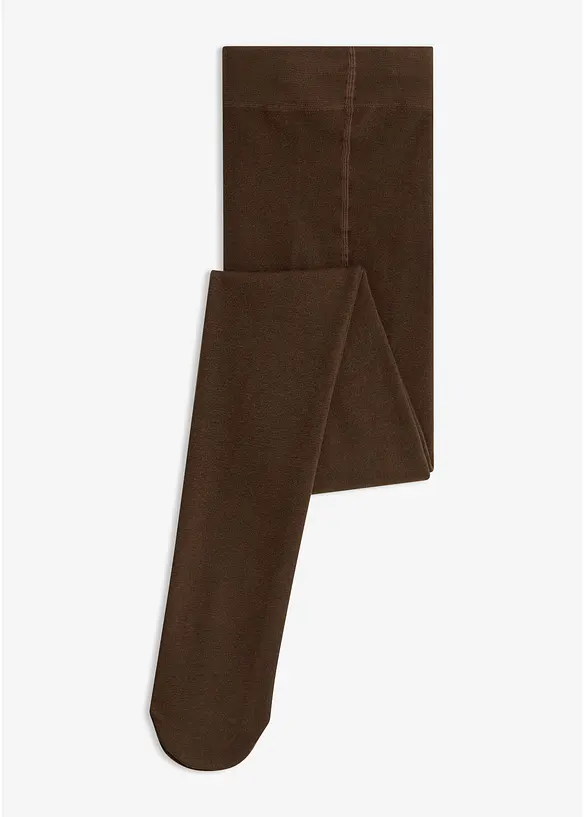 Thermo Schwangerschafts-Strumpfhose 140 DEN in braun von vorne - bonprix