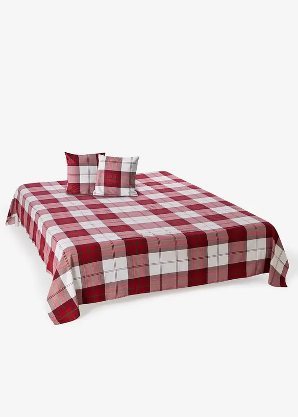 Tagesdecke mit Karos in rot - bonprix