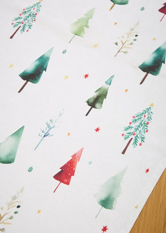 Tischläufer mit softer Oberfläche in grün (Detailaufnahme) - bonprix