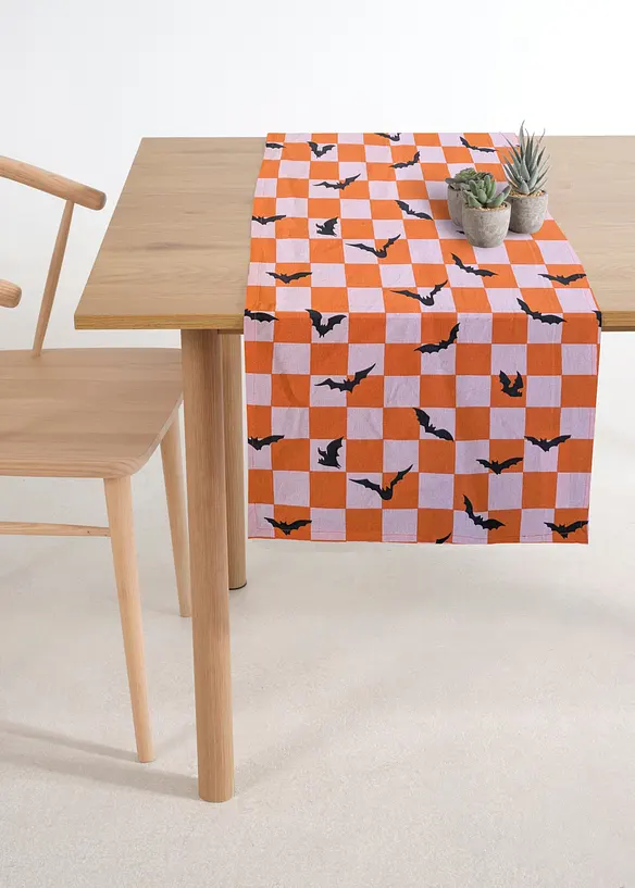 Tischläufer aus Bio-Baumwolle in orange - bonprix