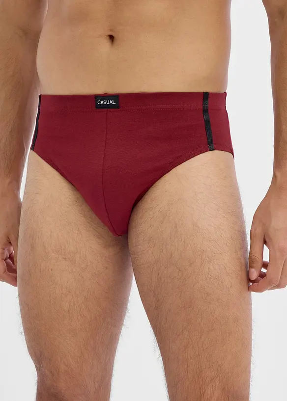 Maxislip mit Baumwolle (5er Pack) in rot von vorne - bonprix