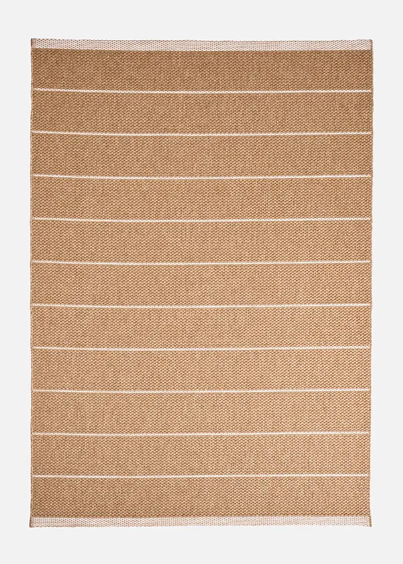 In- und Outdoorteppich mit Streifen in beige von vorne - bonprix