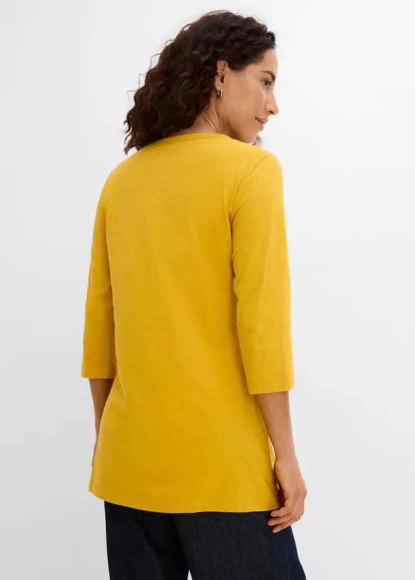 Longshirt aus reiner Baumwolle in gelb von hinten (im Anschnitt) - bonprix Longshirt aus reiner Baumwolle in gelb von hinten (im Anschnitt) - bonprix