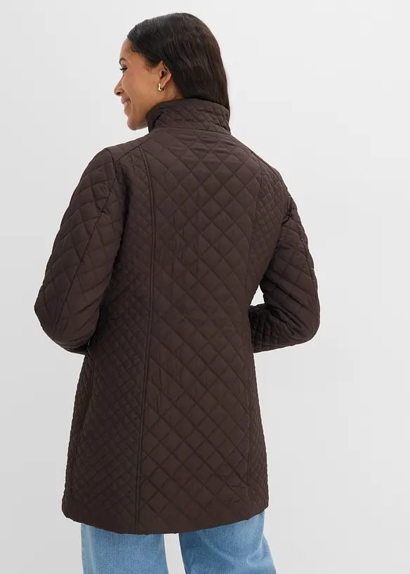 Kurz-Steppmantel in braun von hinten (Totalaufnahme) - bonprix