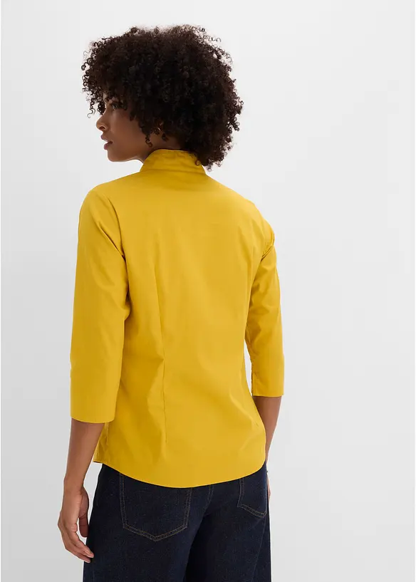 Bluse mit Stehkragen in gelb von hinten (im Anschnitt) - bonprix