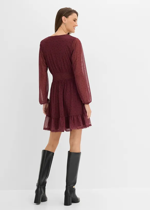 Minikleid in rot von hinten (Totalaufnahme) - bonprix