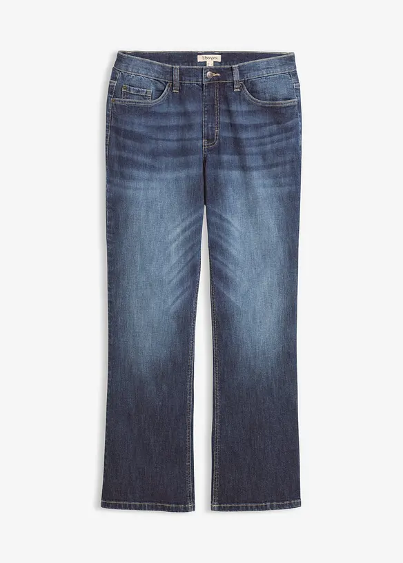 Regular-Fit-Jeans, Bootcut in blau von vorne - bonprix