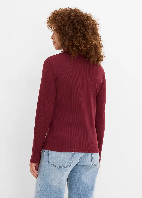 Warmes Thermoshirt in rot von hinten (im Anschnitt) - bonprix