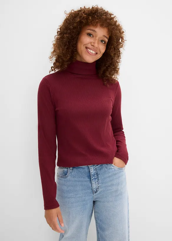 Warmes Thermoshirt in rot von vorne (im Anschnitt) - bonprix