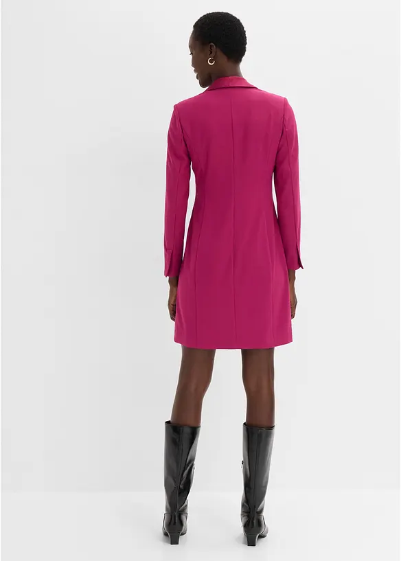 Kleid aus softem Viskose-Mix in lila von hinten (Totalaufnahme) - bonprix