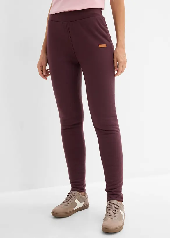 Thermo-Leggings mit Teddyfutter in lila von vorne - bonprix Thermo-Leggings mit Teddyfutter in lila von vorne - bonprix