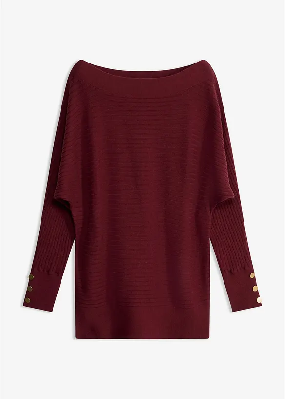 Feinstrickpullover aus Viskose-Mix in rot von vorne - bonprix