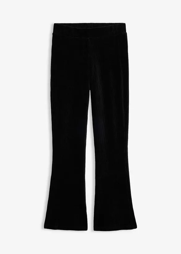 Ausgestellte Leggings in Cordoptik in schwarz von vorne - bonprix Ausgestellte Leggings in Cordoptik in schwarz von vorne - bonprix