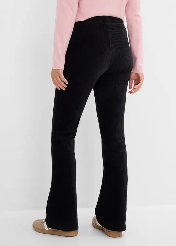 Ausgestellte Leggings in Cordoptik in schwarz von hinten - bonprix Ausgestellte Leggings in Cordoptik in schwarz von hinten - bonprix