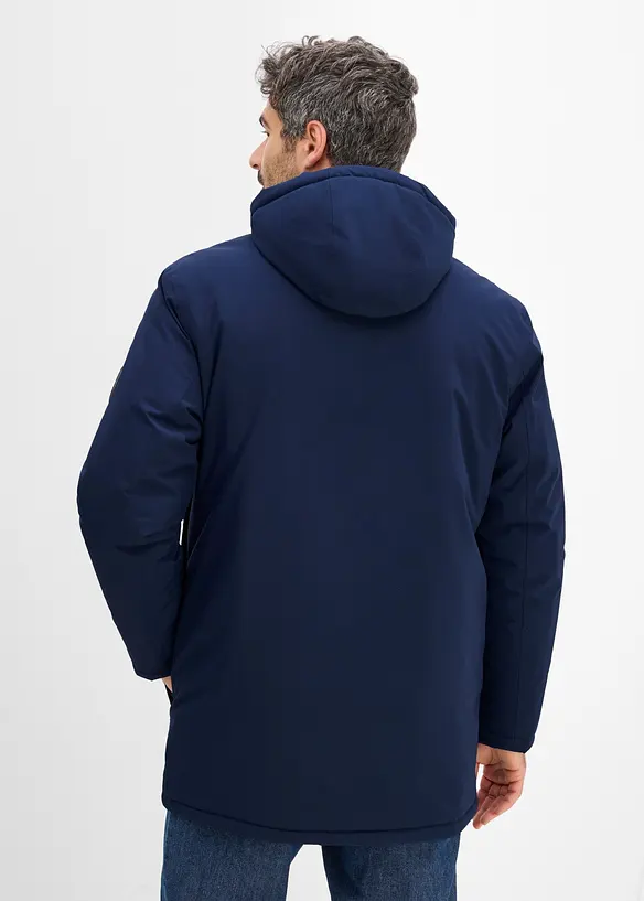 Wasserdichter Funktionsparka in blau von hinten (im Anschnitt) - bonprix