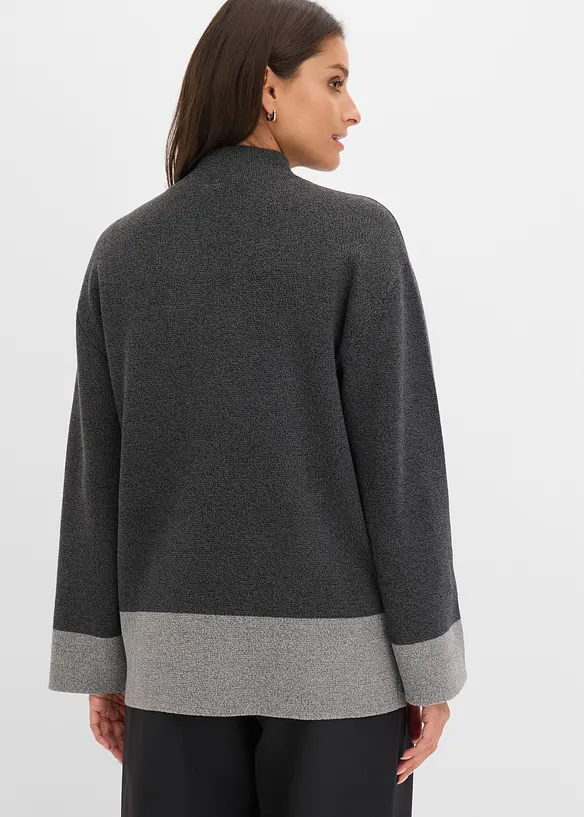 Pullover in grau von hinten (im Anschnitt) - bonprix Pullover in grau von hinten (im Anschnitt) - bonprix