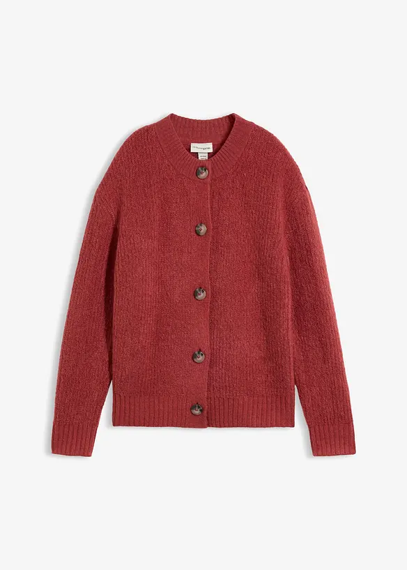 Strickjacke in rot von vorne - bonprix