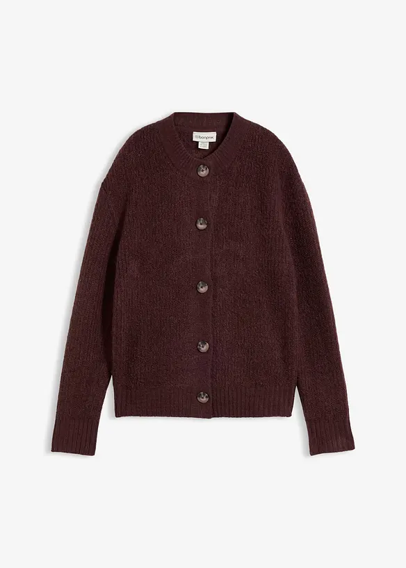 Strickjacke in lila von vorne - bonprix