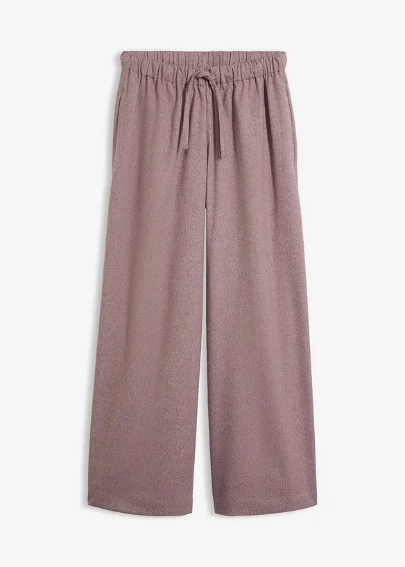 Palazzo-Hose in Wolloptik aus Viskose-Mix in lila von vorne - bonprix Palazzo-Hose in Wolloptik aus Viskose-Mix in lila von vorne - bonprix