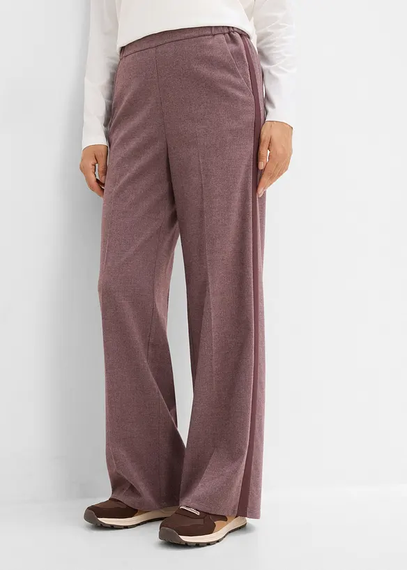 Marlenehose in Wolloptik aus Viskose-Mix in rot von vorne - bonprix