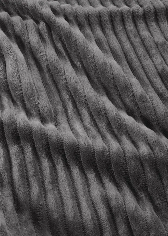 Wendbare Cashmere Touch Bettwäsche in Cordoptik in grau (Detailaufnahme) - bonprix