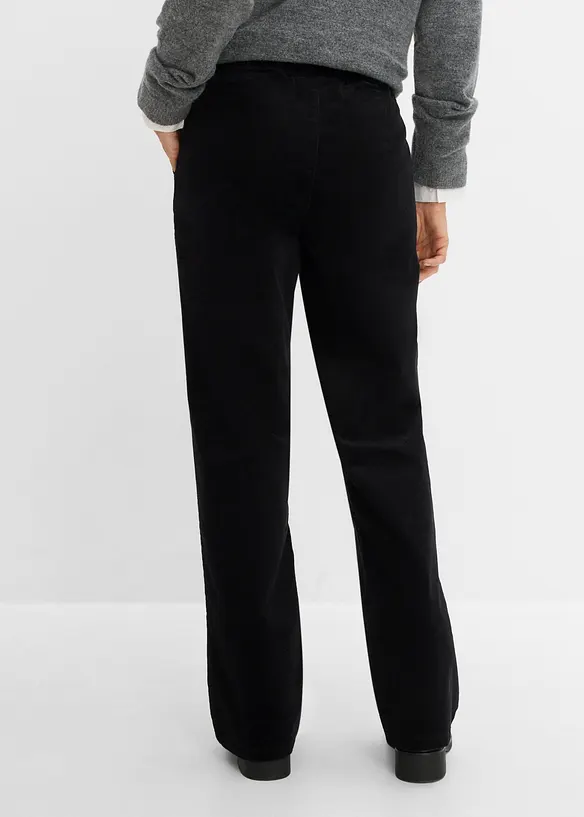 Cordhose aus Baumwoll-Mix in schwarz von hinten - bonprix