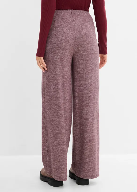 Palazzo-Hose in Strickoptik in lila von hinten - bonprix Palazzo-Hose in Strickoptik in lila von hinten - bonprix