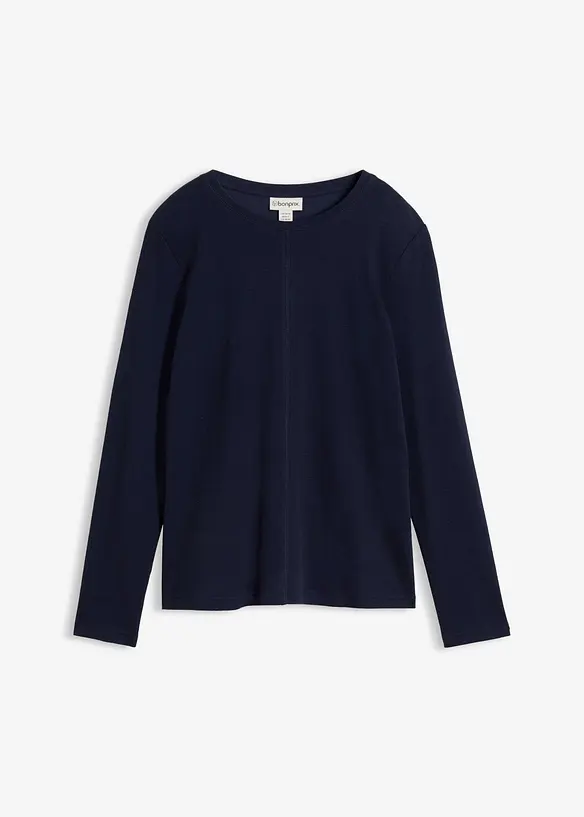 Langarmshirt in blau von vorne - bonprix Langarmshirt in blau von vorne - bonprix