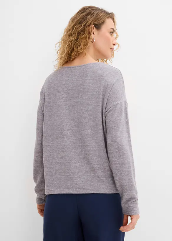 Pullover in grau von hinten (im Anschnitt) - bonprix