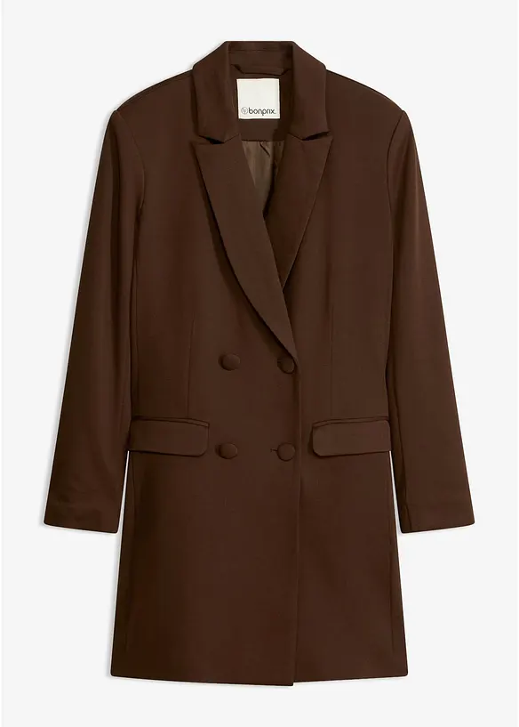 Longblazer aus Punto di Roma in braun von vorne - bonprix