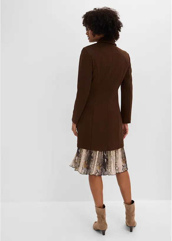 Longblazer aus Punto di Roma in braun von hinten (im Anschnitt) - bonprix