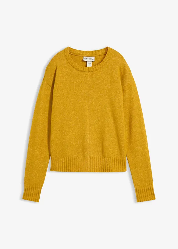 Pullover in gelb von vorne - bonprix