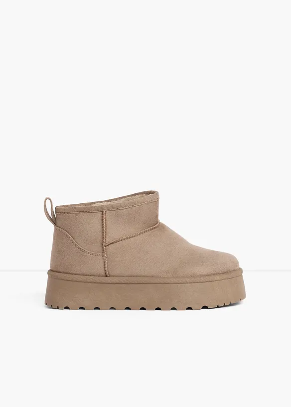 Gefütterte Plateau-Boots in braun - bonprix