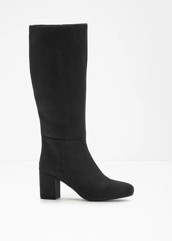 Stiefel mit Blockabsatz in schwarz - bonprix