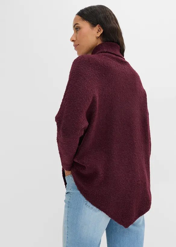 Oversize-Pullover in rot von hinten (im Anschnitt) - bonprix