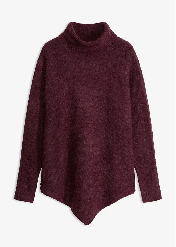 Oversize-Pullover in rot von vorne - bonprix