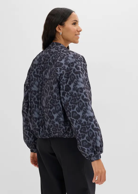 wattierter Blouson in grau von hinten (im Anschnitt) - bonprix