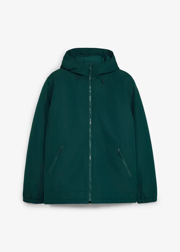 Wasserabweisende Funktions-Jacke in grün von vorne - bonprix
